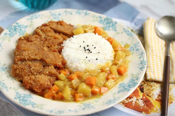 黄金咖喱鸡排饭的做法图解15