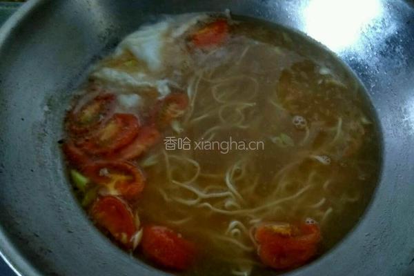 西红柿青菜面的做法图解4