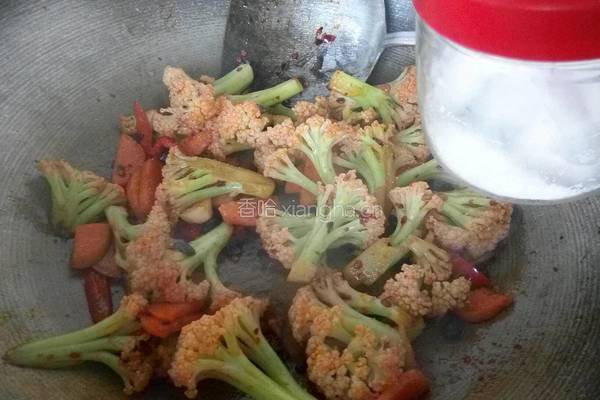 豆豉酱爆有机花菜的做法图解11