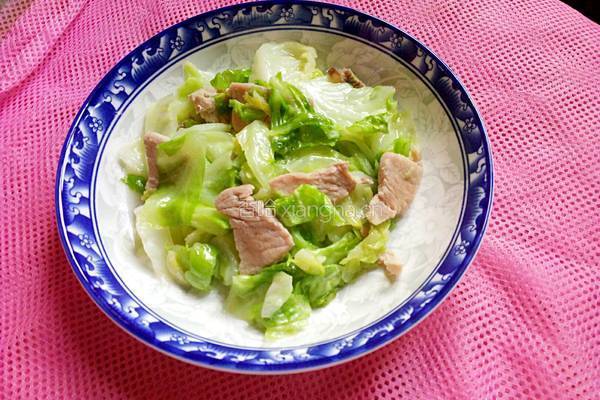莲白盐煎肉的做法图解8