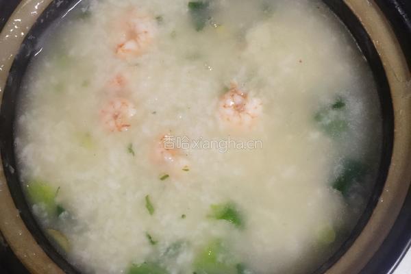 虾仁油麦鲜粥的做法图解6