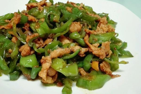 青椒炒肉的做法图解6