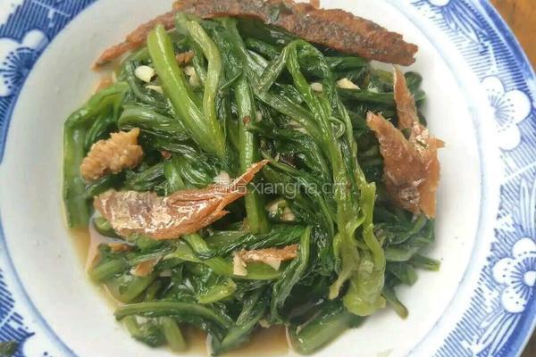 豆豉鲮鱼烧油麦的做法图解10