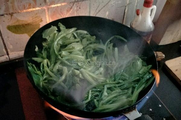 豆豉鲮鱼烧油麦的做法图解6