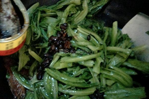 豆豉鲮鱼烧油麦的做法图解8