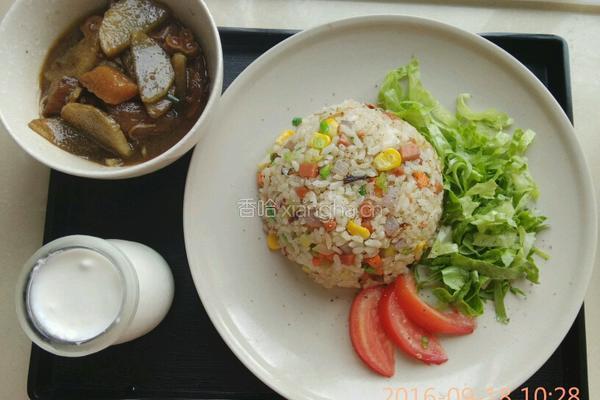 葱油炒饭的做法图解9