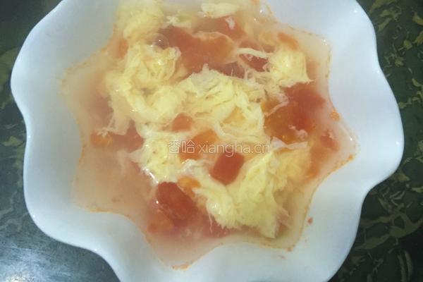 番茄蛋花汤的做法图解5