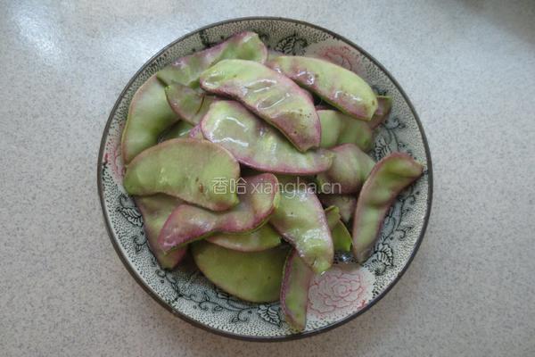 风味紫扁豆的做法图解2