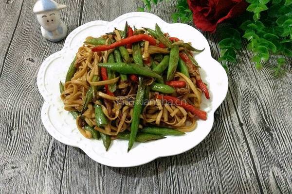 豆角肉丝炒面的做法图解9