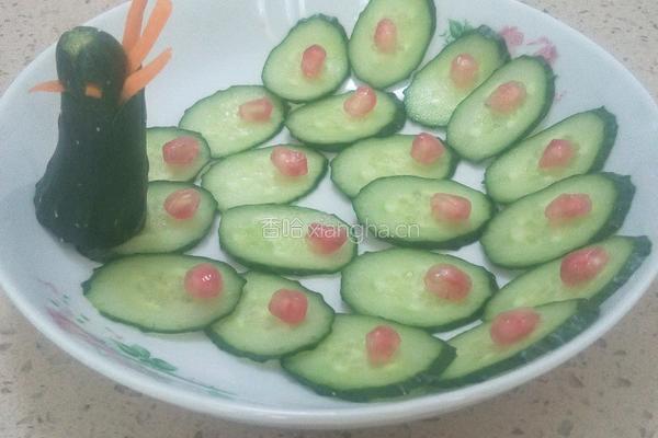 孔雀开屏（青瓜)的做法图解2