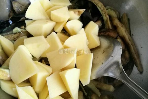 茄子炖土豆的做法图解4