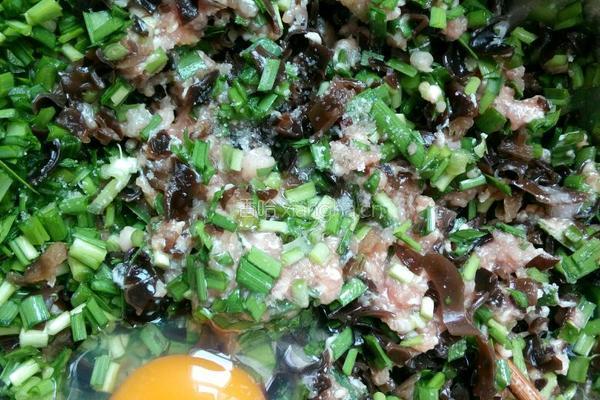 韭菜木耳馅饺子的做法图解6
