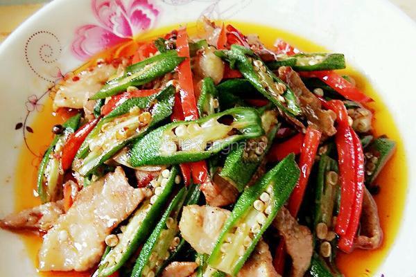 秋葵炒肉的做法图解6