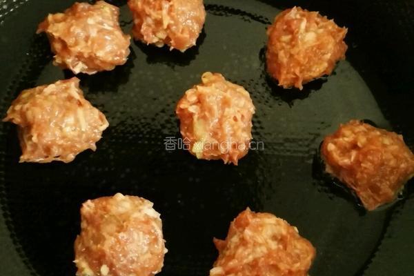 煎丸子的做法图解7