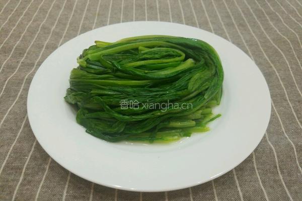 白灼油麦菜的做法图解4