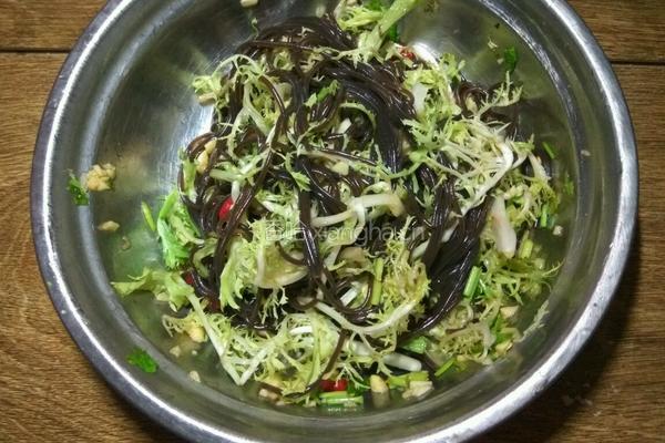 苦菊拌蕨根粉的做法图解6