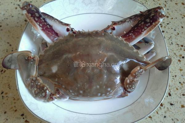 螃蟹蒸饭的做法图解2