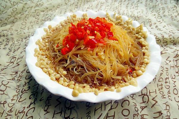 蒜茸粉丝金针菇的做法图解12