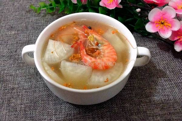 桂花萝卜虾汤的做法图解8