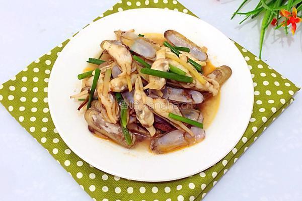 麻辣葱油蛏子