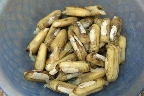 麻辣葱油蛏子的做法图解2