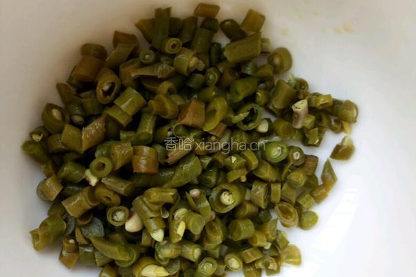 酸豆角肉沫打卤面的做法图解3