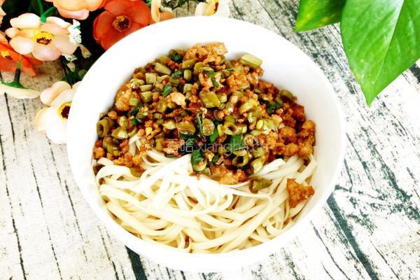 酸豆角肉沫打卤面的做法图解10