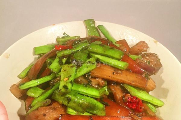 豆角炒茄子的做法图解5