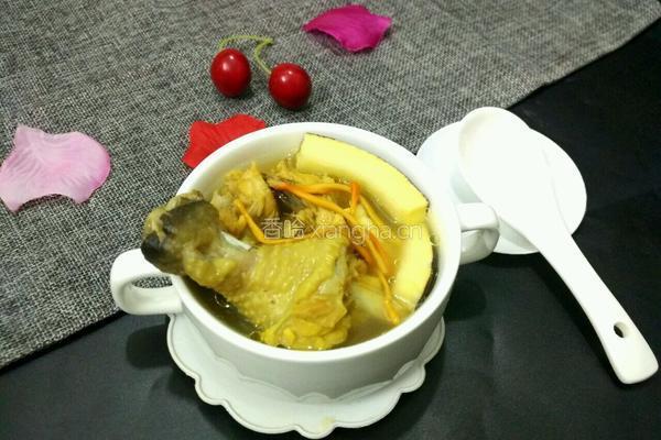 虫草花椰子老鸡汤的做法图解7