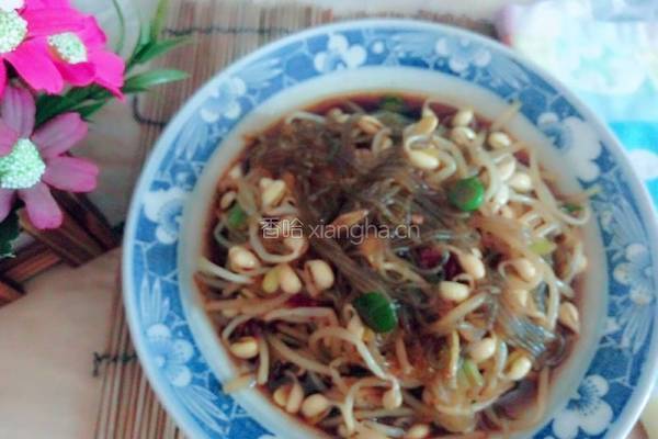 黄豆芽炒粉丝的做法图解7