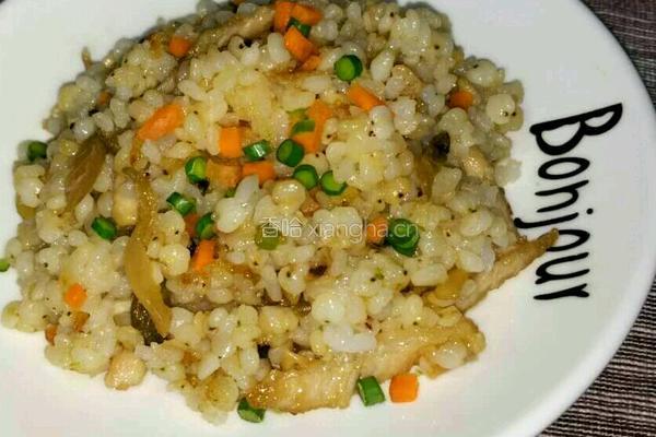 榨菜肉丝炒高粱饭的做法图解8
