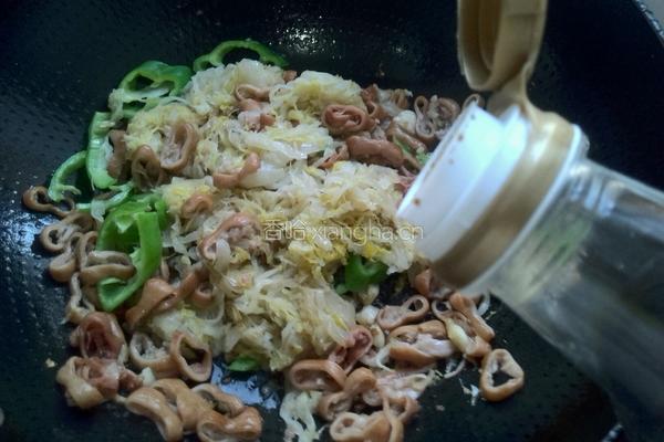 酸菜炒猪大肠的做法图解9