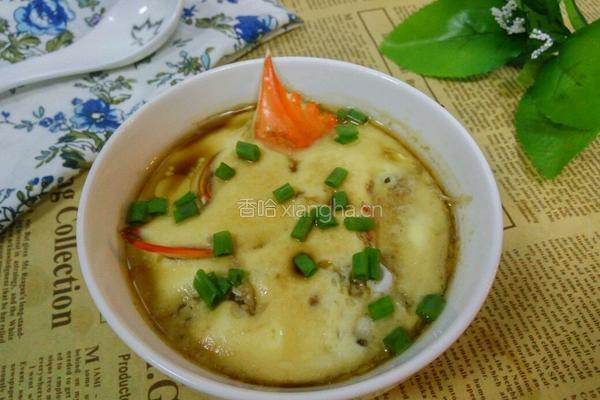 梭子蟹蒸鸡蛋的做法图解9
