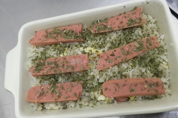 芝士培根焗饭的做法图解3