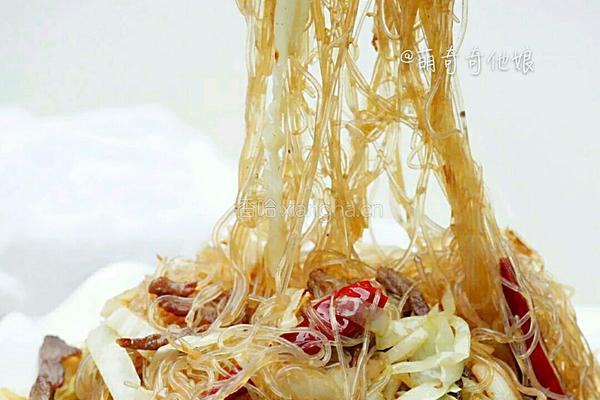粉丝炒包菜的做法图解1