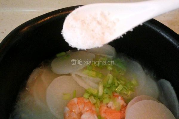 干贝鲜虾白萝卜的做法图解15