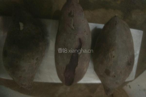 紫薯糯米饼的做法图解1