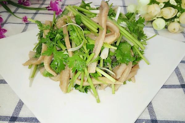 香菜拌牛百叶的做法图解6