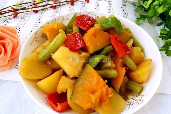 土豆豆角炖南瓜的做法图解9