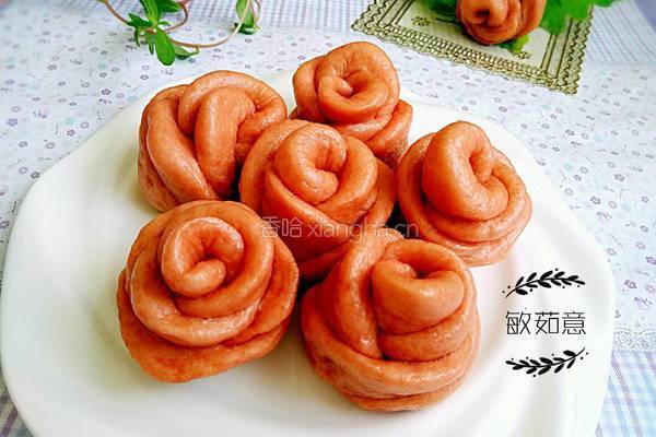 彩色玫瑰花馒头的做法图解16