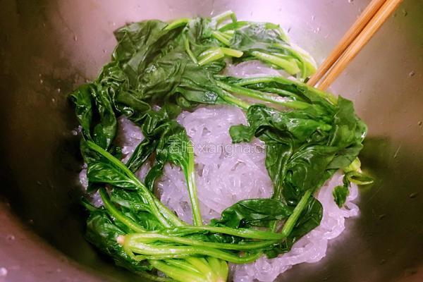 菠菜拌粉条的做法图解7