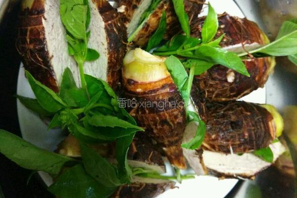罗勒蒸芋头的做法图解4