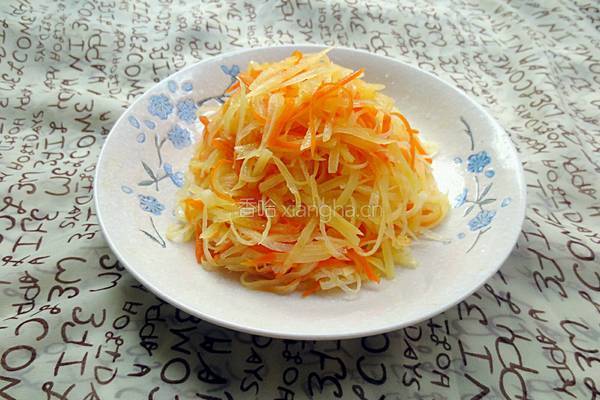 土豆丝胡萝卜丝的做法图解7