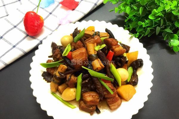 榛蘑杂焖五花肉的做法图解12