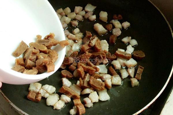 萝卜干炒肉的做法图解4