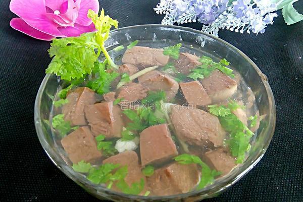 香菜猪血汤的做法图解11