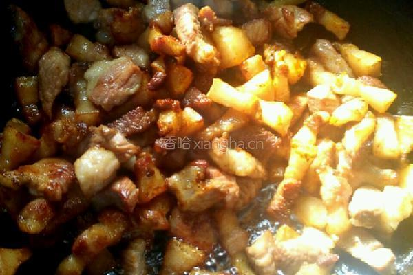 红焖肉炖粉的做法图解5