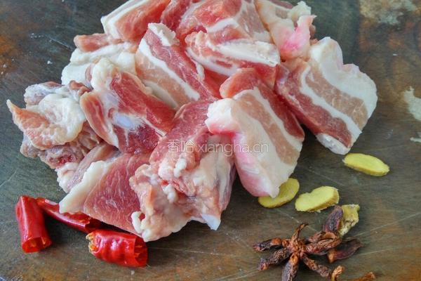 豆筋棍烧肉的做法图解3
