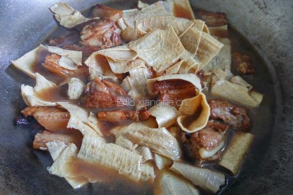 豆筋棍烧肉的做法图解7