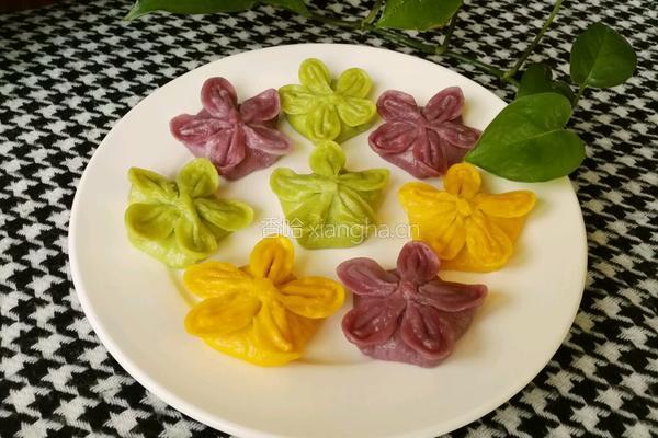 彩色蔬菜梅花饺的做法图解16